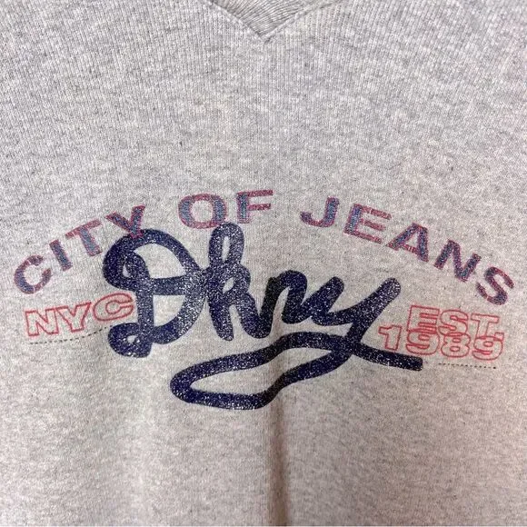 DKNY Jeans 1989 City Of Jeans NYC Long Sleeve Shirt Size S - Picture 4 of 7